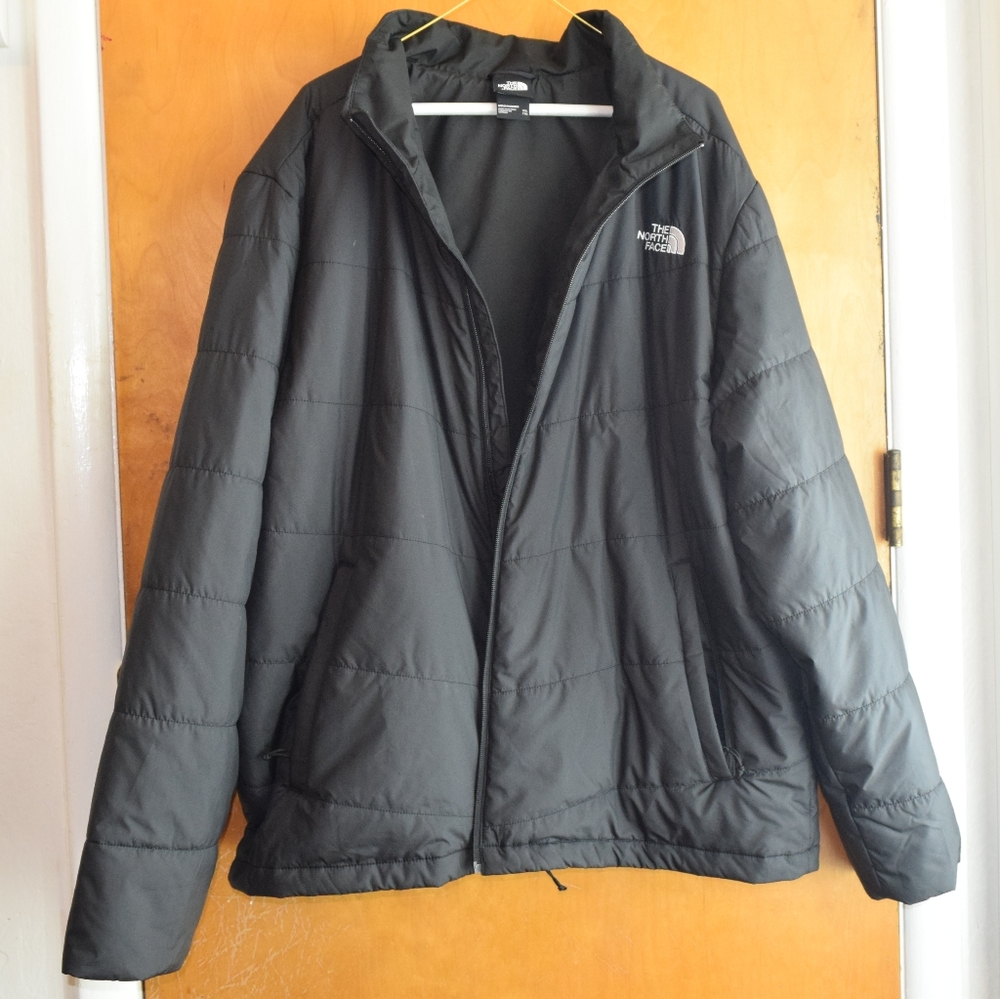 The North Face Men's Puffer Jacket Black Pockets Insulated Size XXL